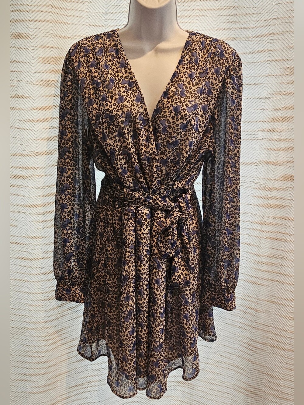 EXPRESS sky blue floral dress